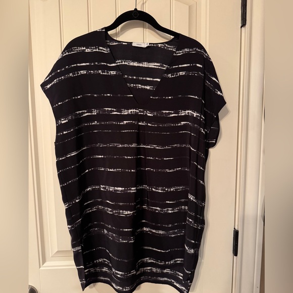 Vince Tops - Vince Black and White Striped Blouse